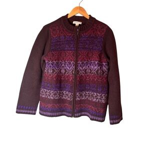 Coldwater Creek ladies size 14/16 cardigan 17%lambswool,17%nylon,18% Rabbit hair